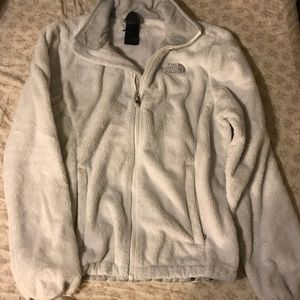 Small white super soft zip up northface